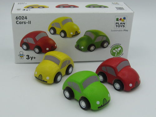 Plan Toys, Mini autot II, 3 kpl, 3v